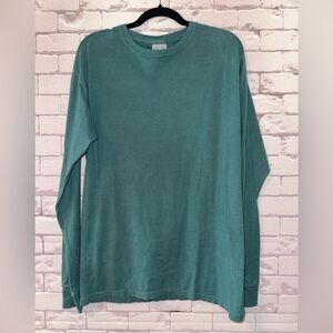 Men's Green Long Sleeve Shirt by Comfort Wash Size Medium Business Casual